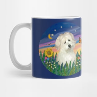 "Sunrise Garden" with a Coton de Tulear Mug